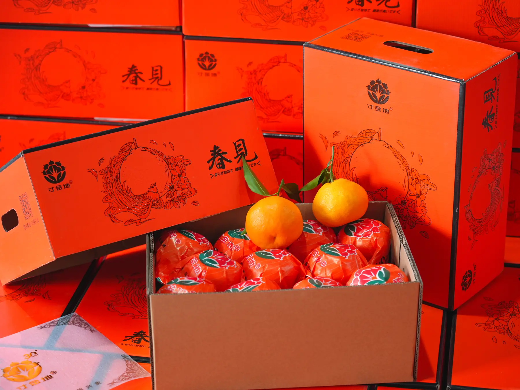 Chunjian tangerines in Cunjindi branded cartons